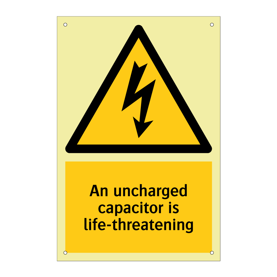 An uncharged capacitor is life-threatening