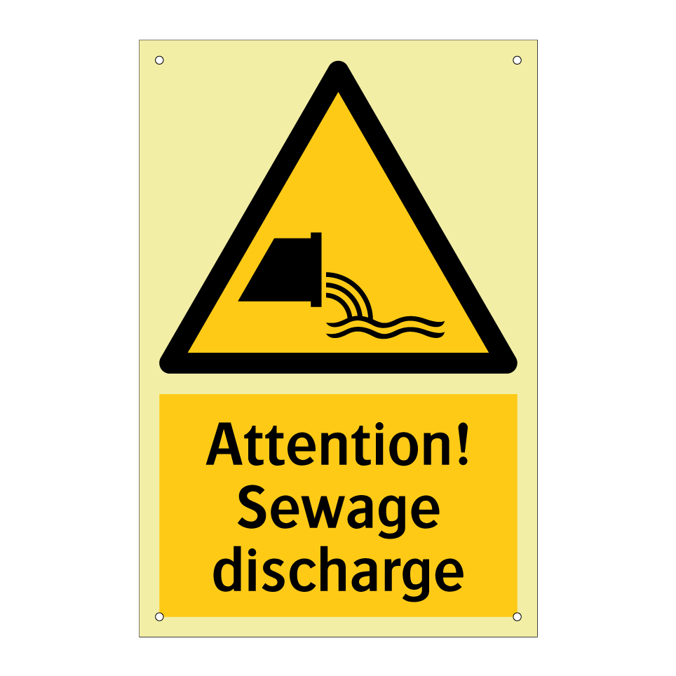Attention! Sewage discharge