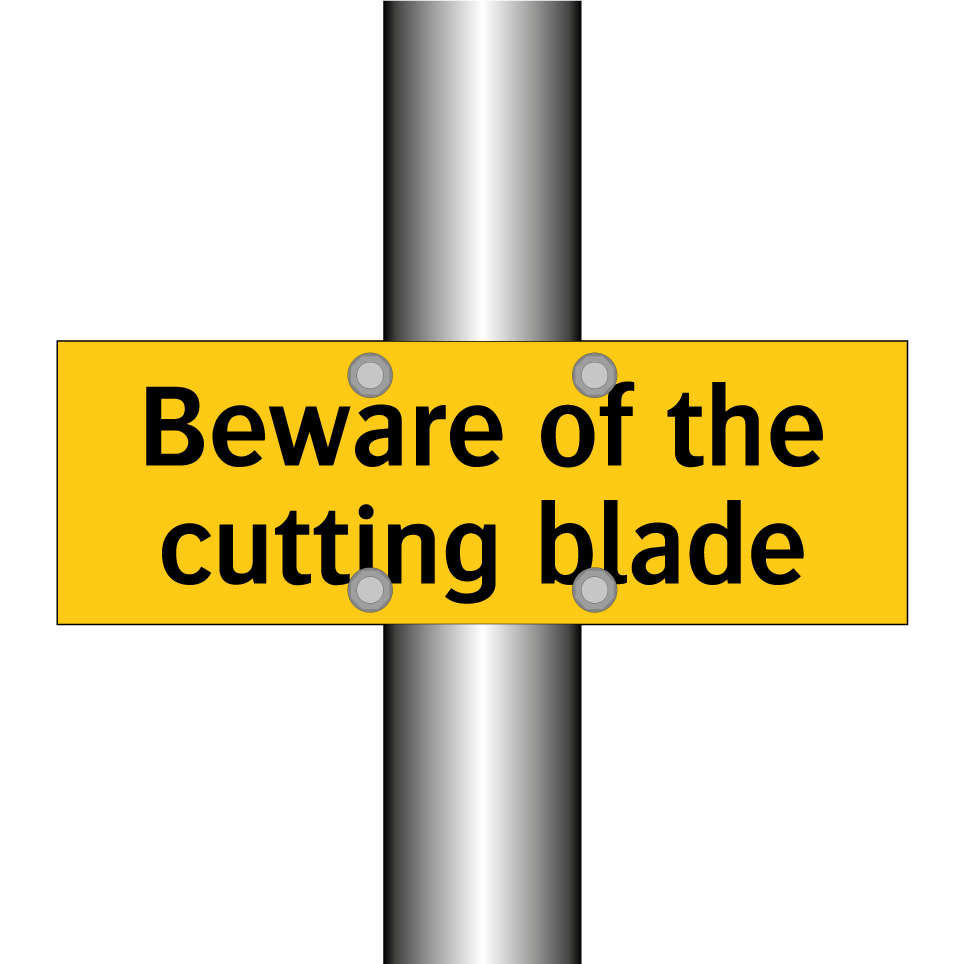 Beware of the cutting blade