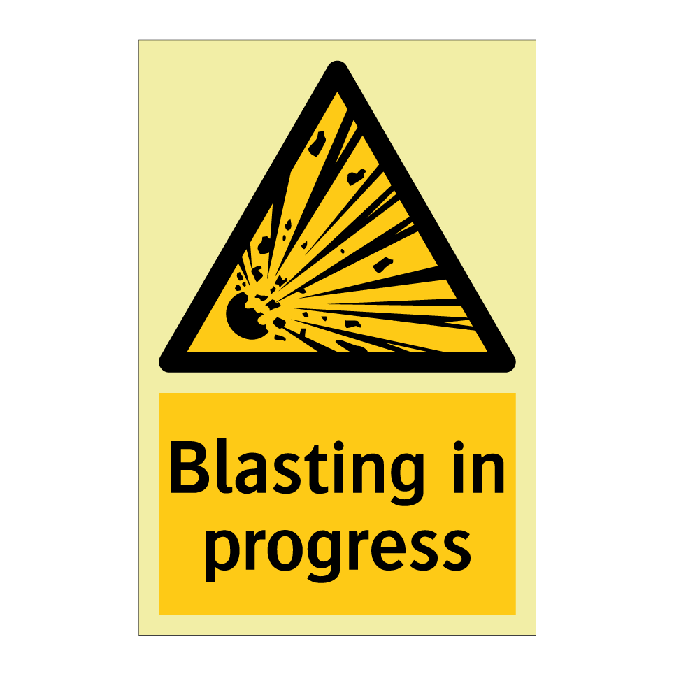 Blasting in progress