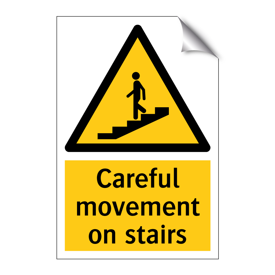 Careful movement on stairs