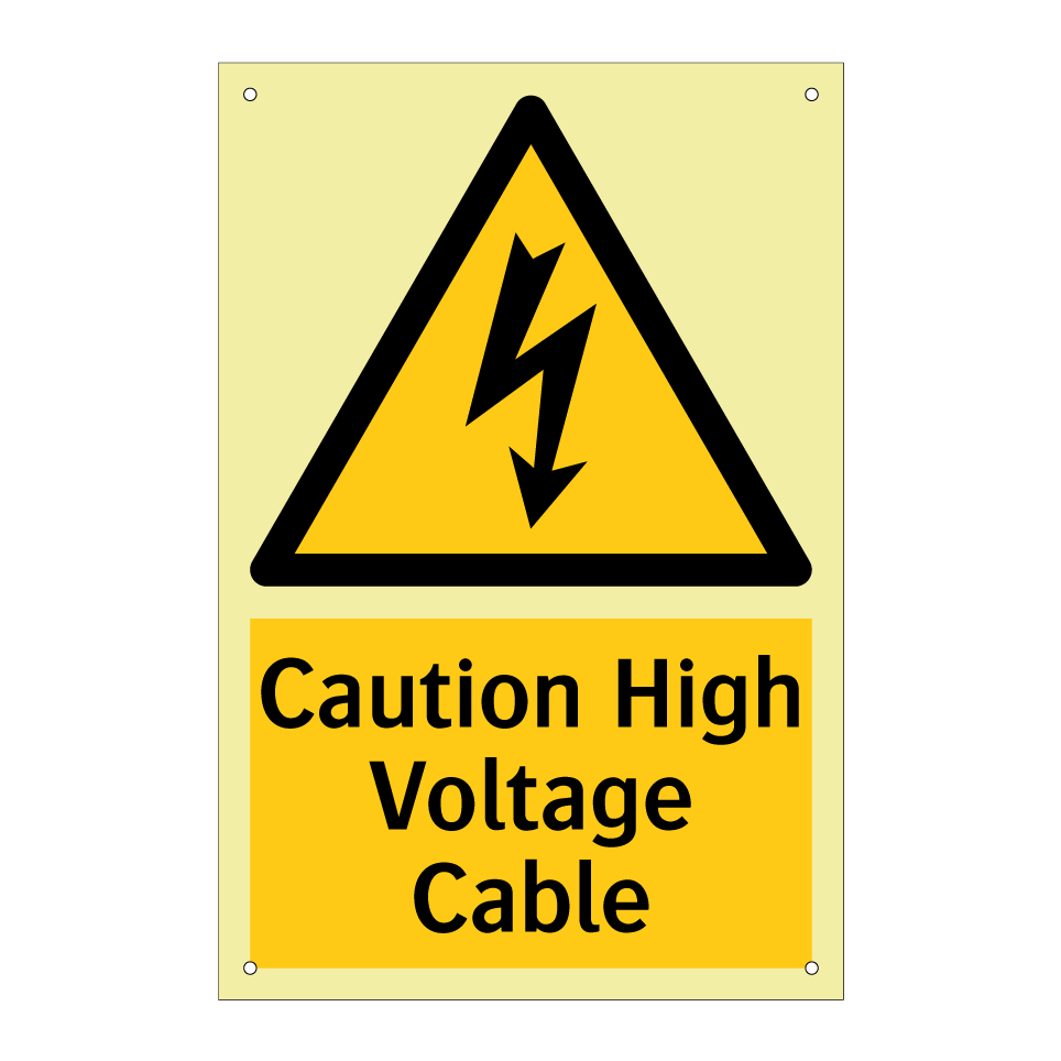 Caution High Voltage Cable