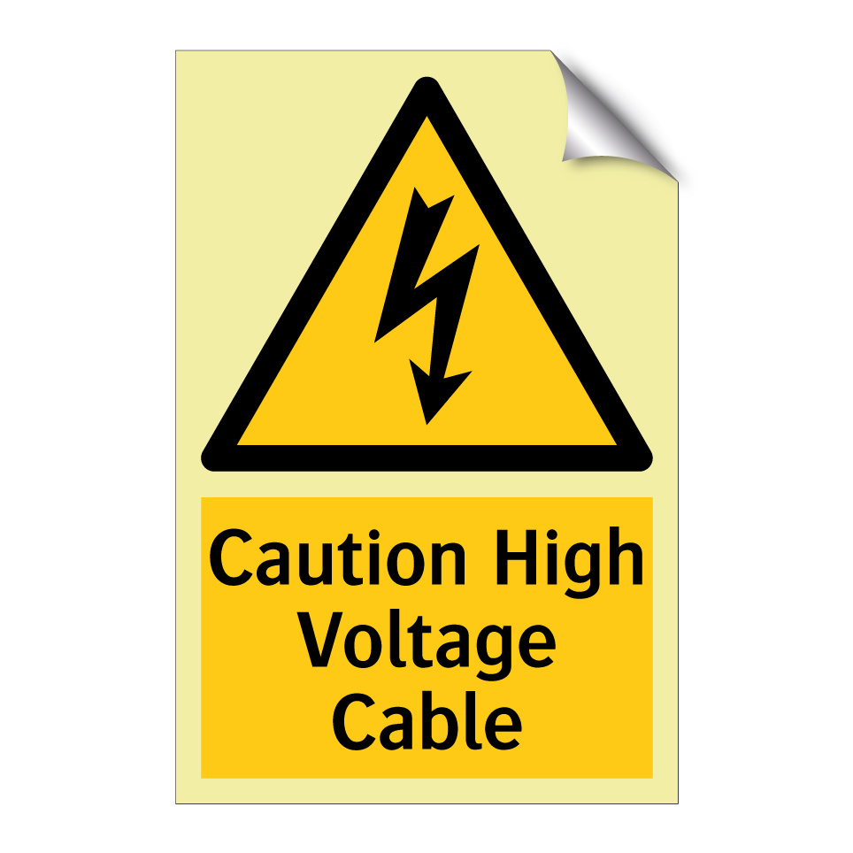 Caution High Voltage Cable