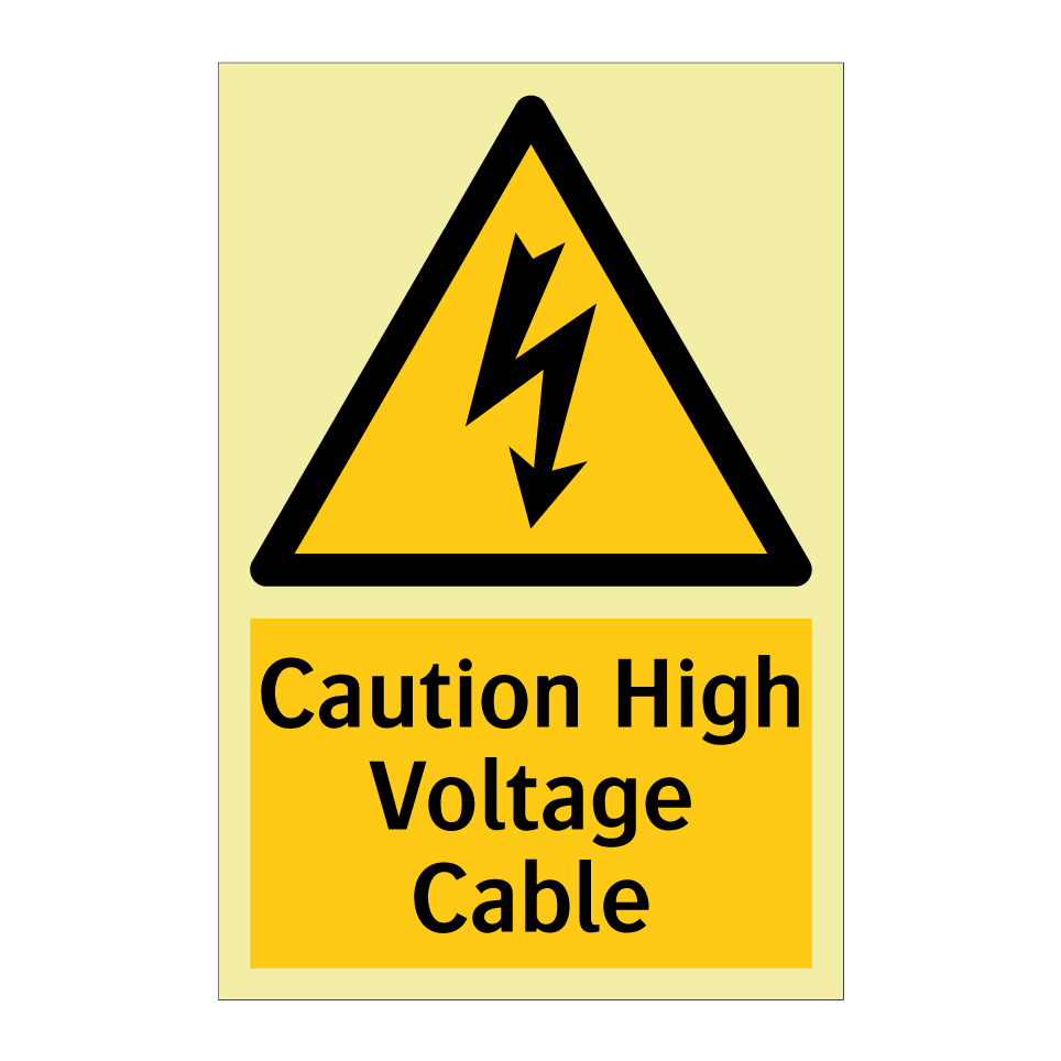 Caution High Voltage Cable