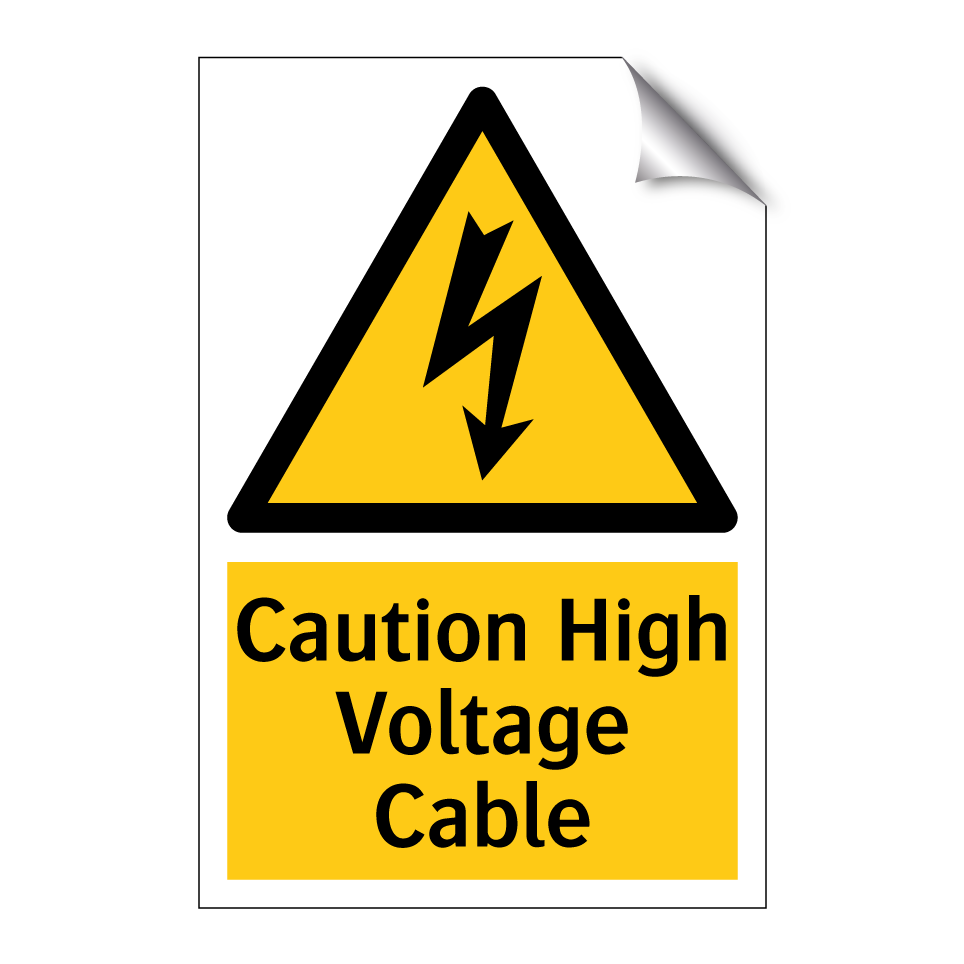 Caution High Voltage Cable