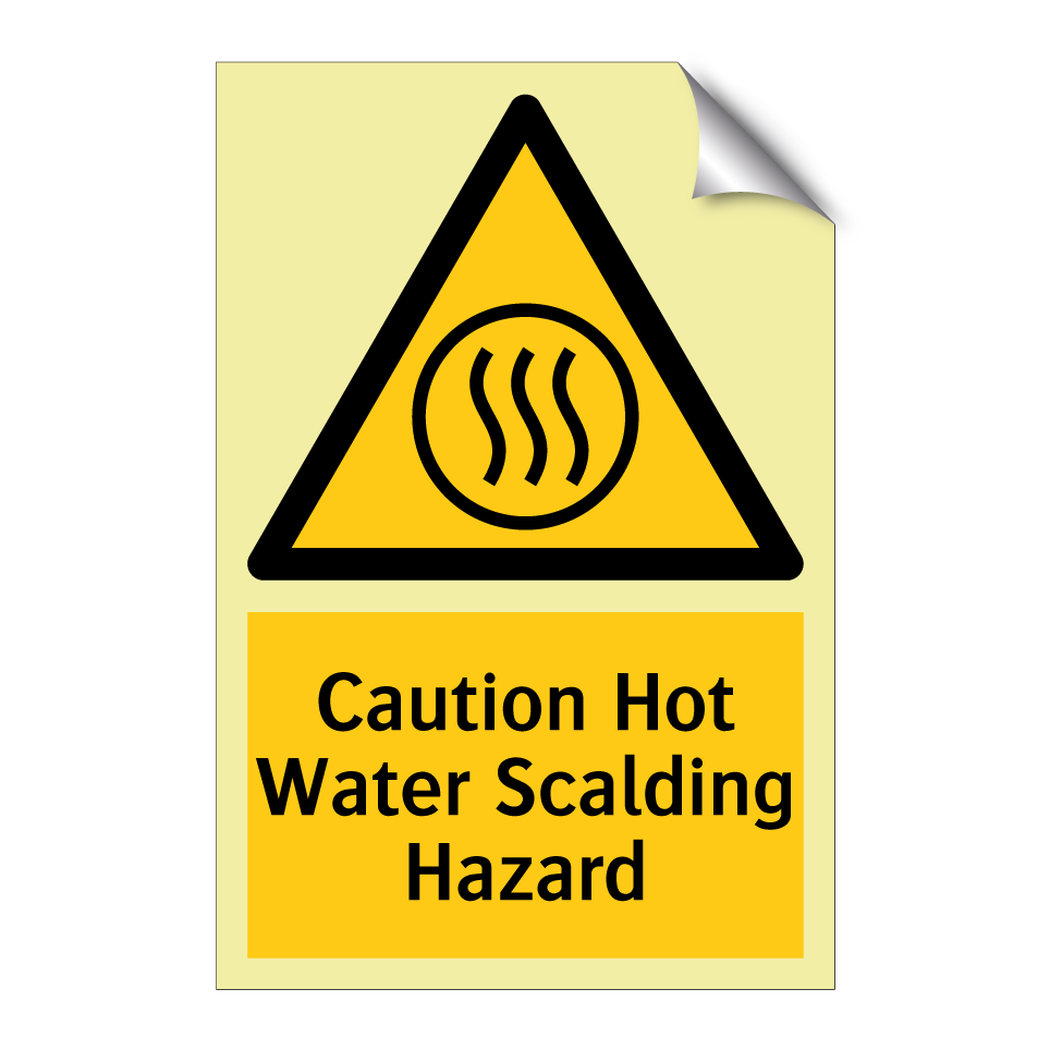 Caution Hot Water Scalding Hazard