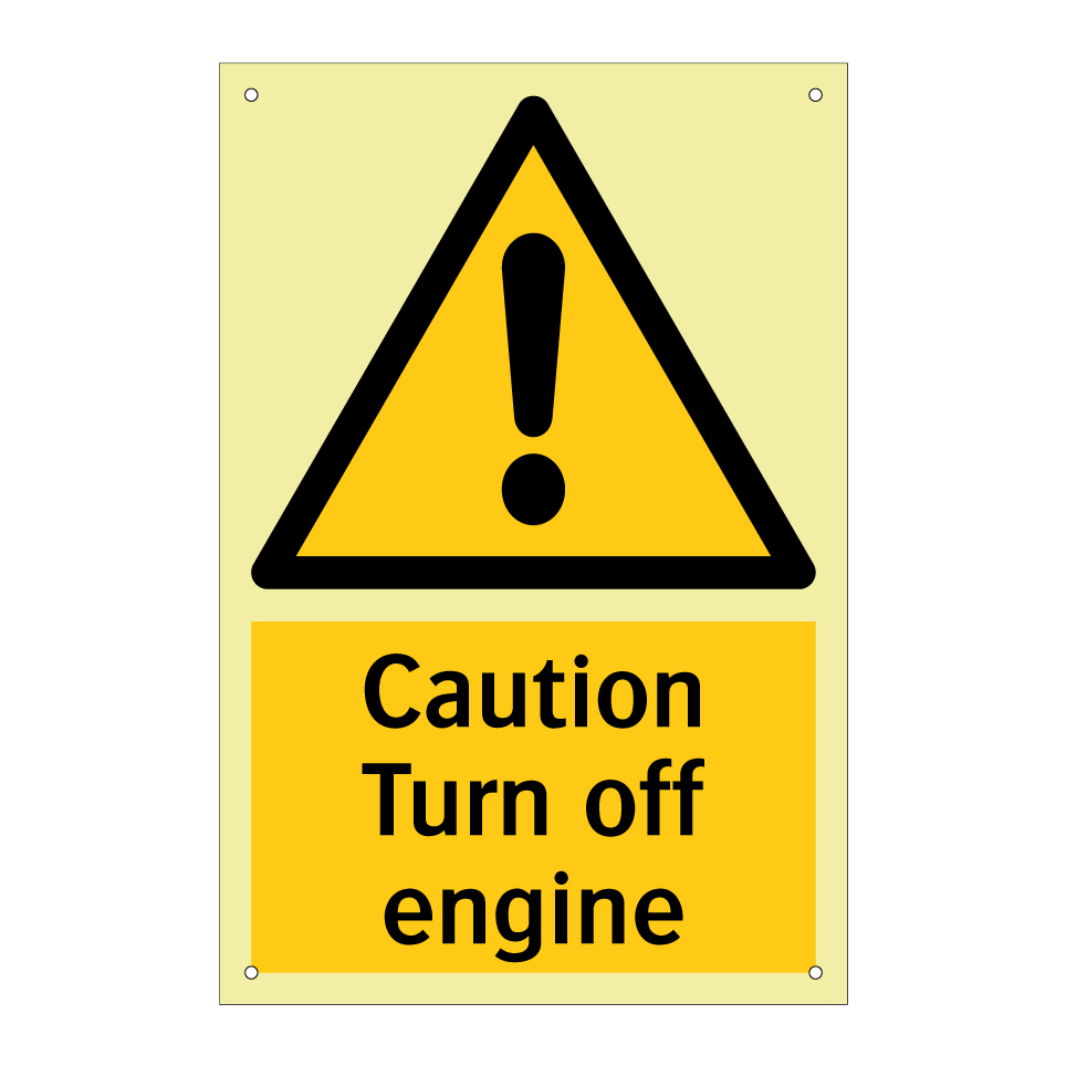 Caution Turn off engine