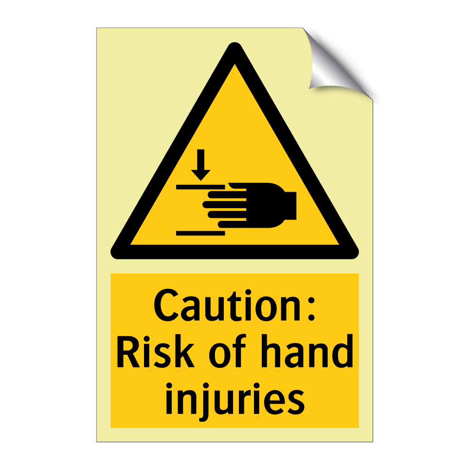 Caution: Risk of hand injuries