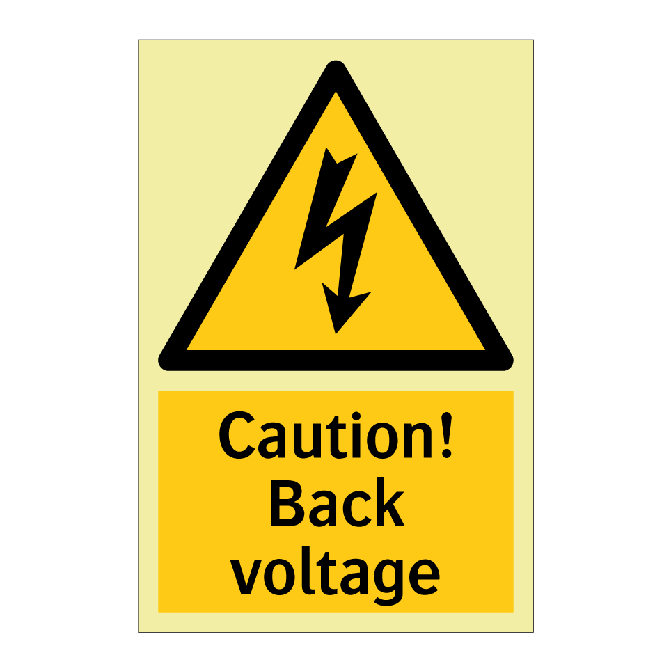 Caution! Back voltage