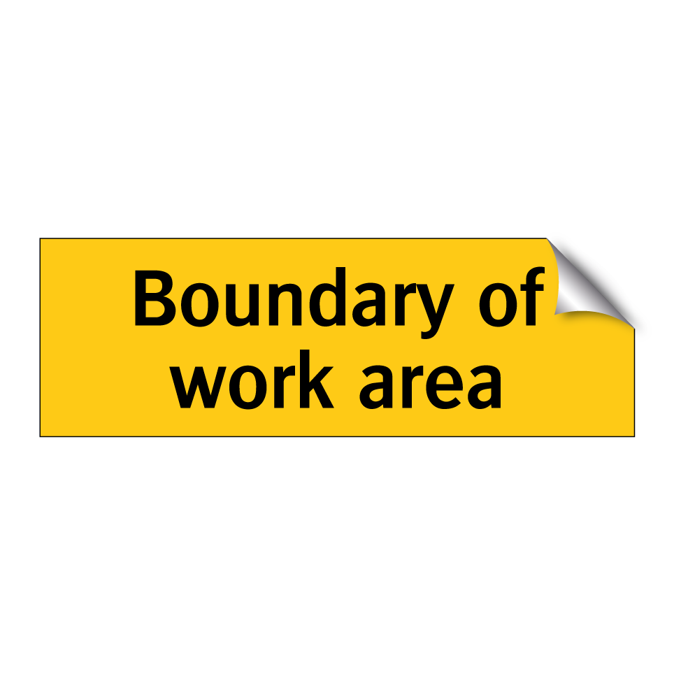 Boundary of work area