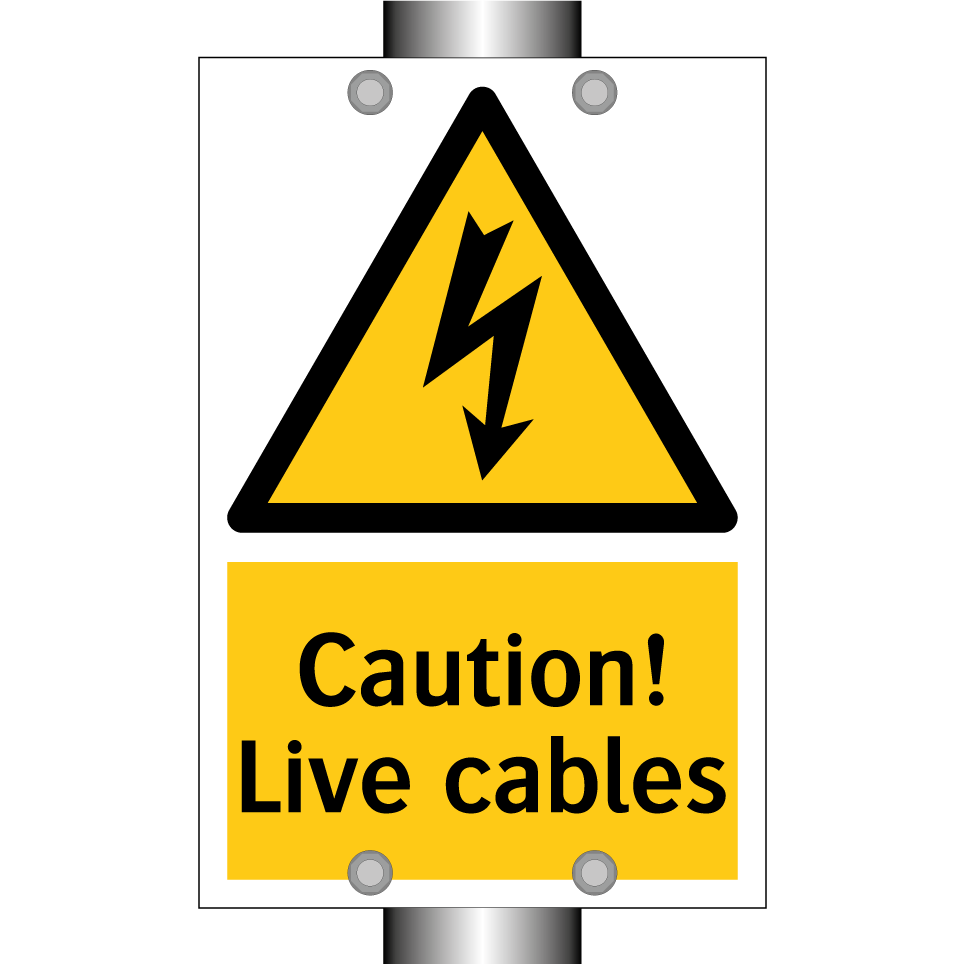 Caution! Live cables