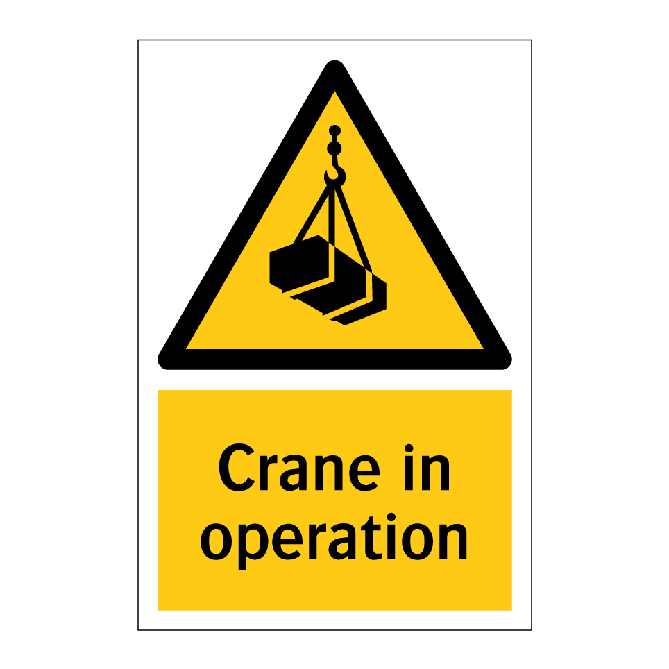 Crane in operation