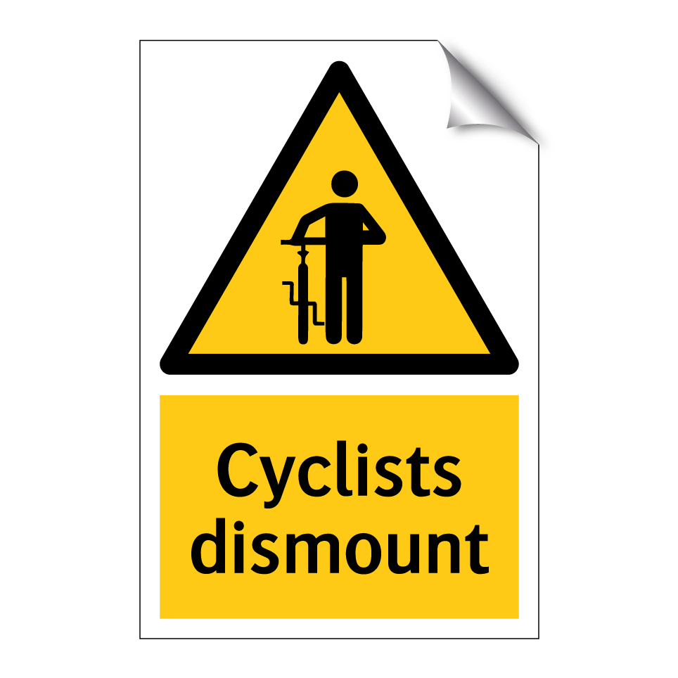 Cyclists dismount
