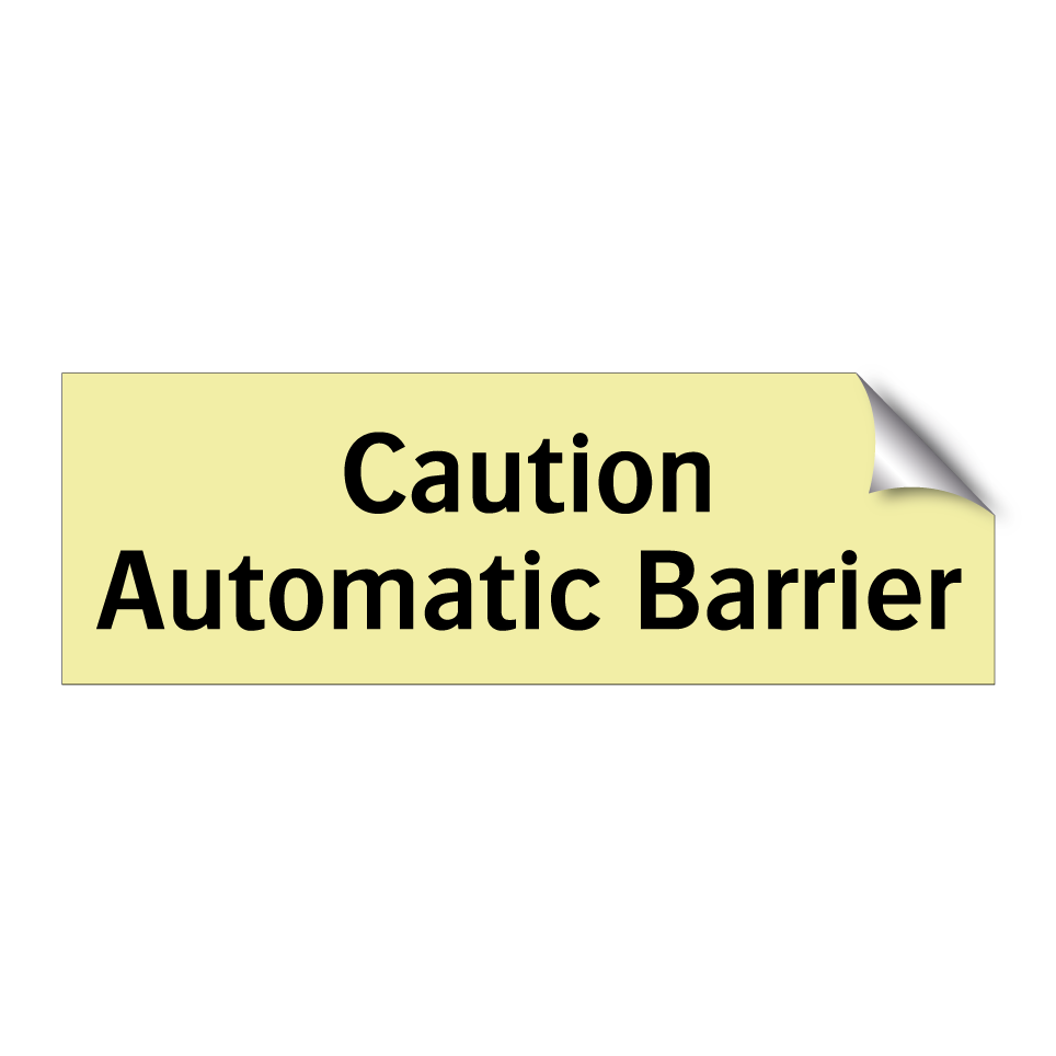 Caution Automatic Barrier