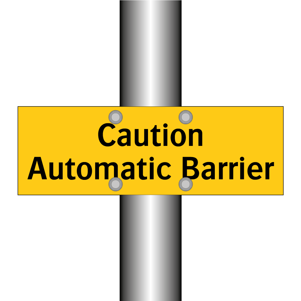 Caution Automatic Barrier