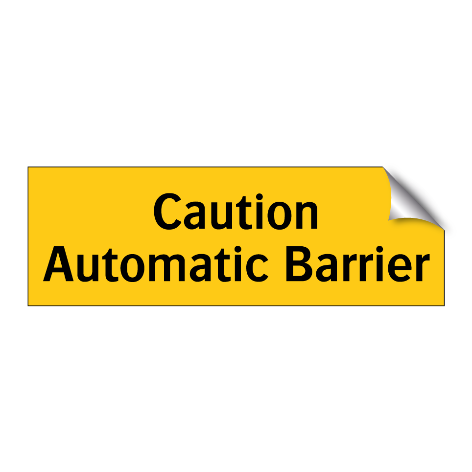Caution Automatic Barrier