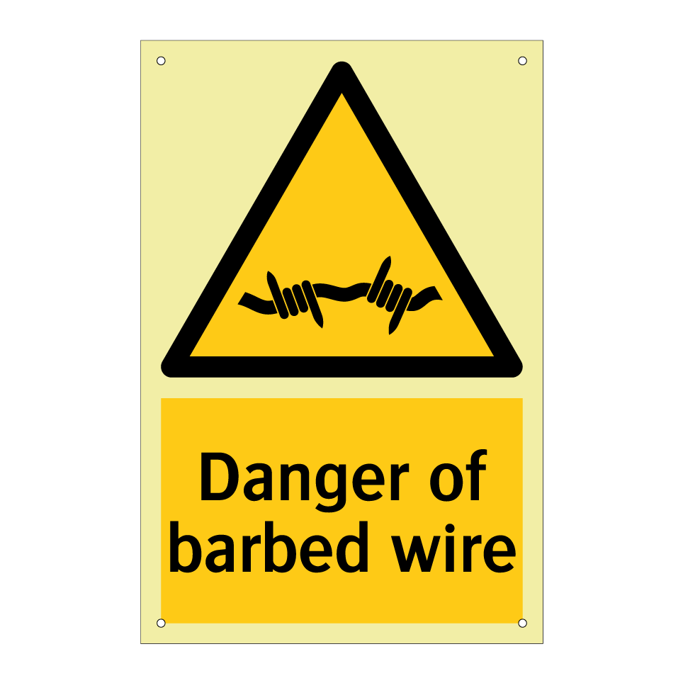 Danger of barbed wire