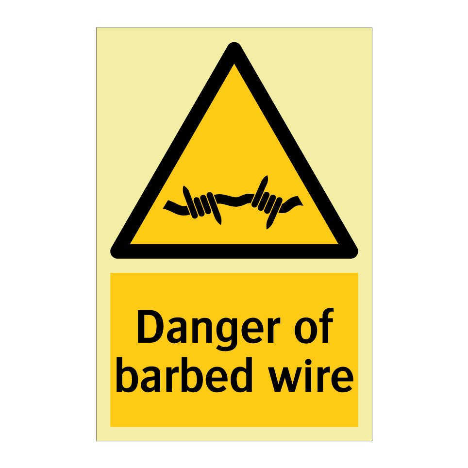 Danger of barbed wire
