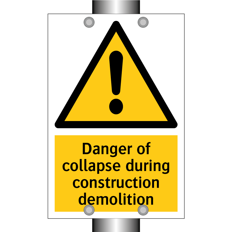 Danger of collapse during construction demolition