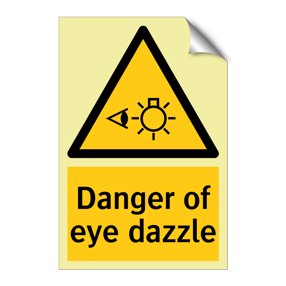 Danger of eye dazzle
