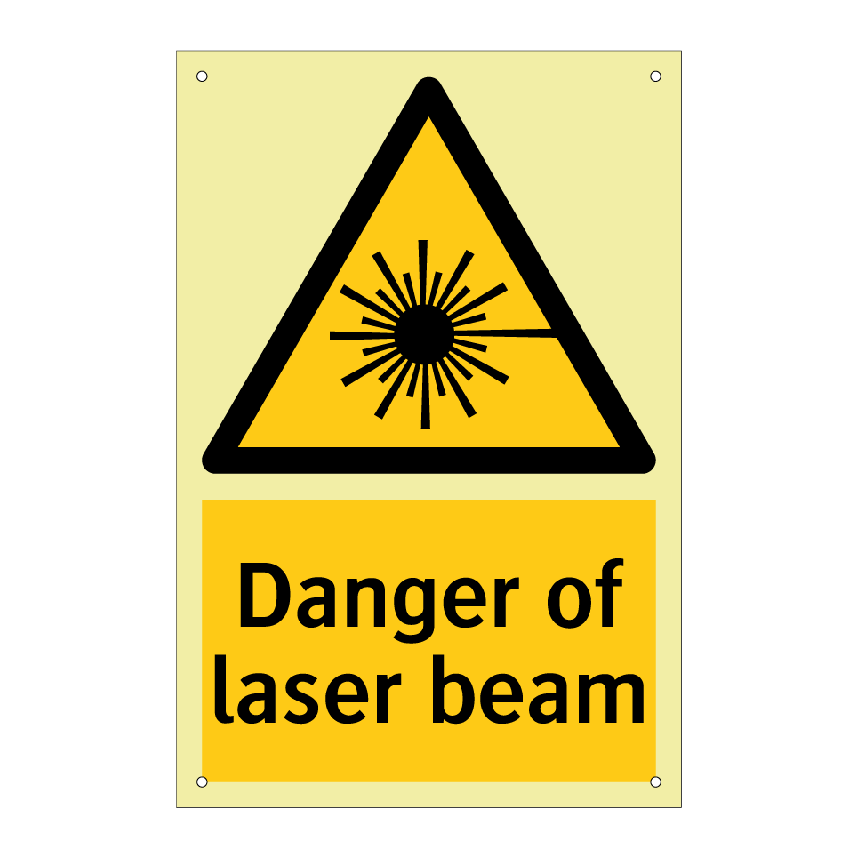 Danger of laser beam