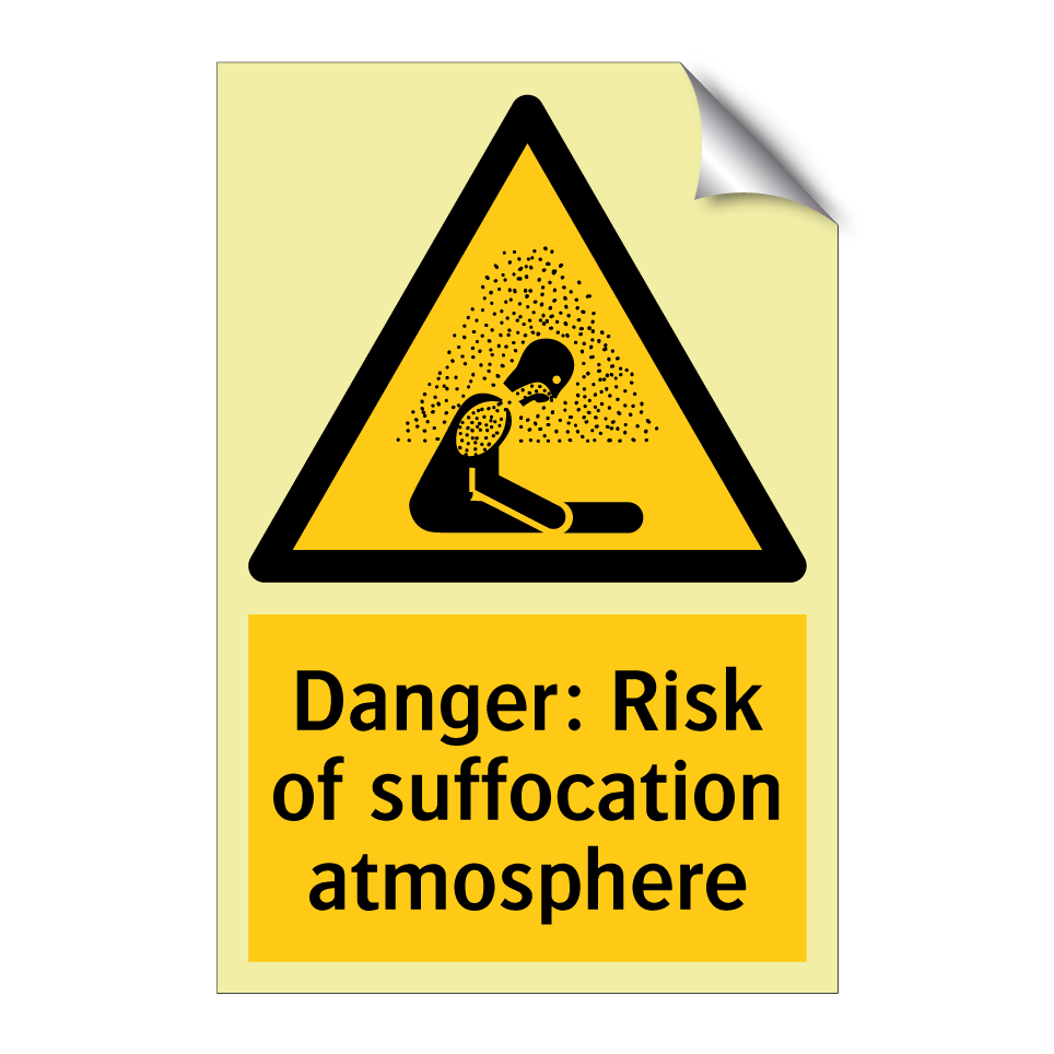 Danger: Risk of suffocation atmosphere