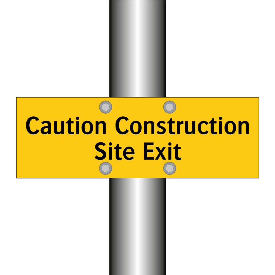 Caution Construction Site Exit