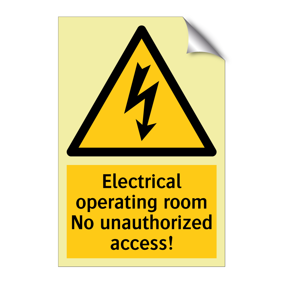 Electrical operating room No unauthorized access!