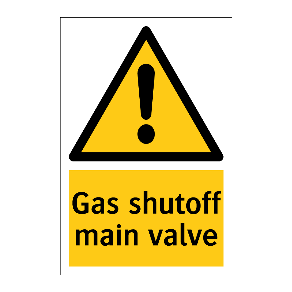 Gas shutoff main valve