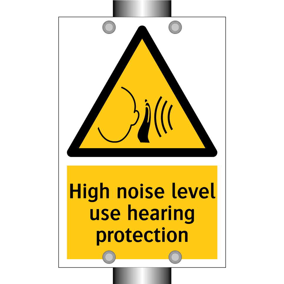 High noise level use hearing protection