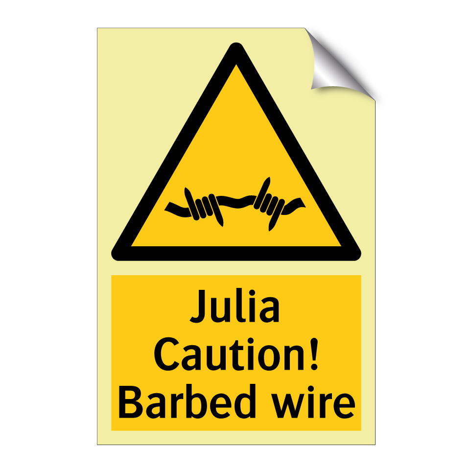 Julia Caution! Barbed wire