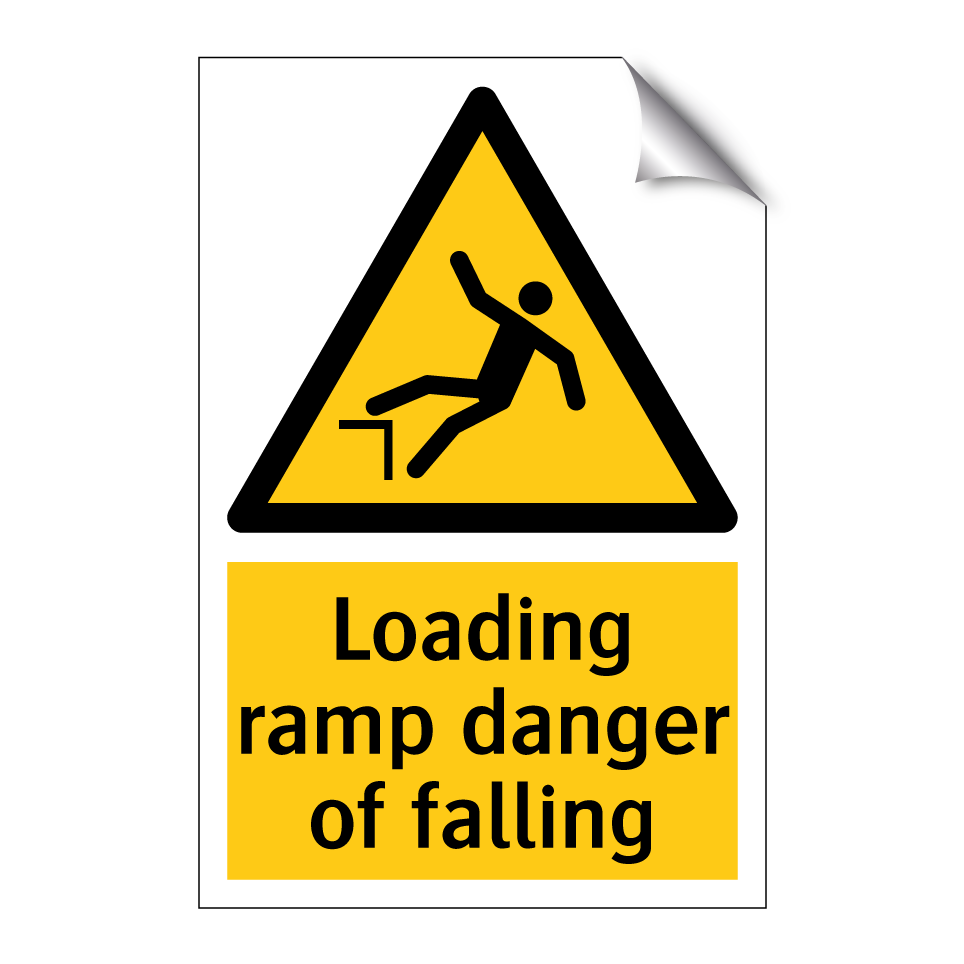 Loading ramp danger of falling