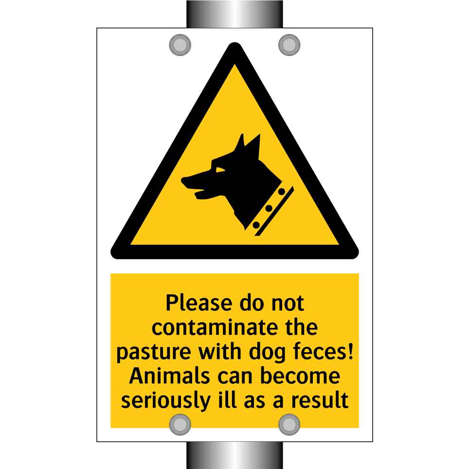 Please do not contaminate the pasture with dog feces! Animals can become seriously ill as a result