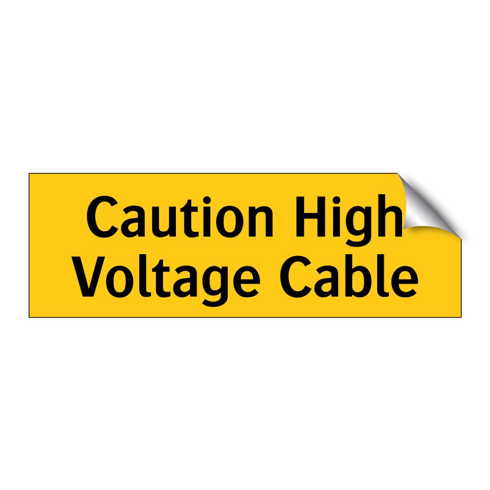 Caution High Voltage Cable