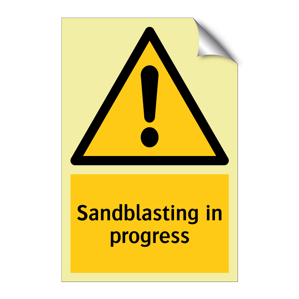 Sandblasting in progress