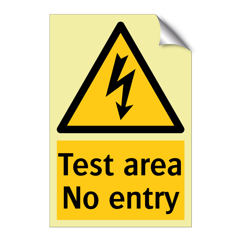 Test area No entry