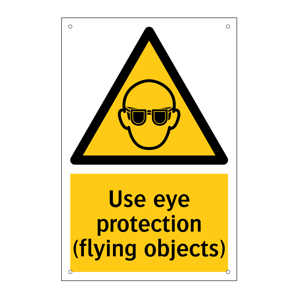 Use eye protection (flying objects)