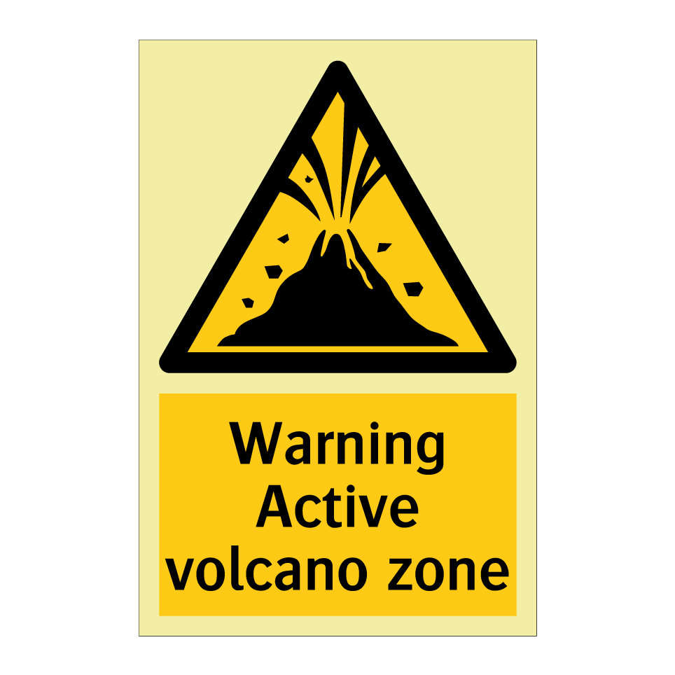 Warning Active volcano zone