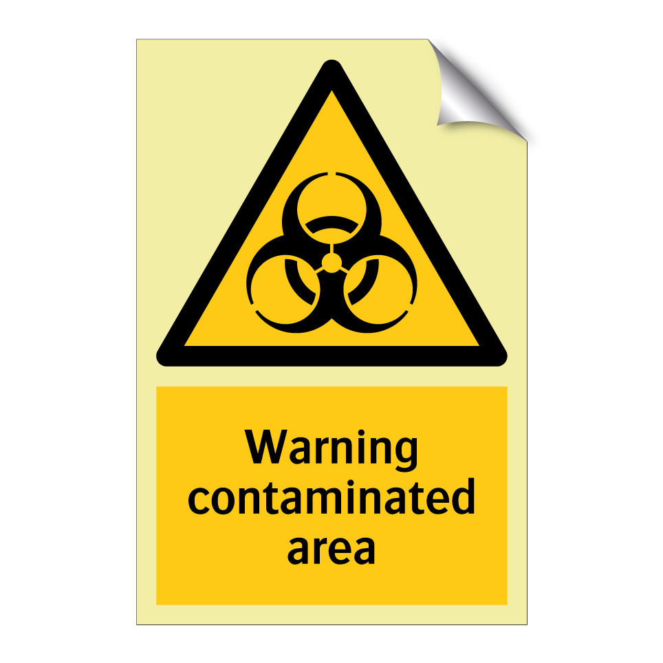 Warning contaminated area