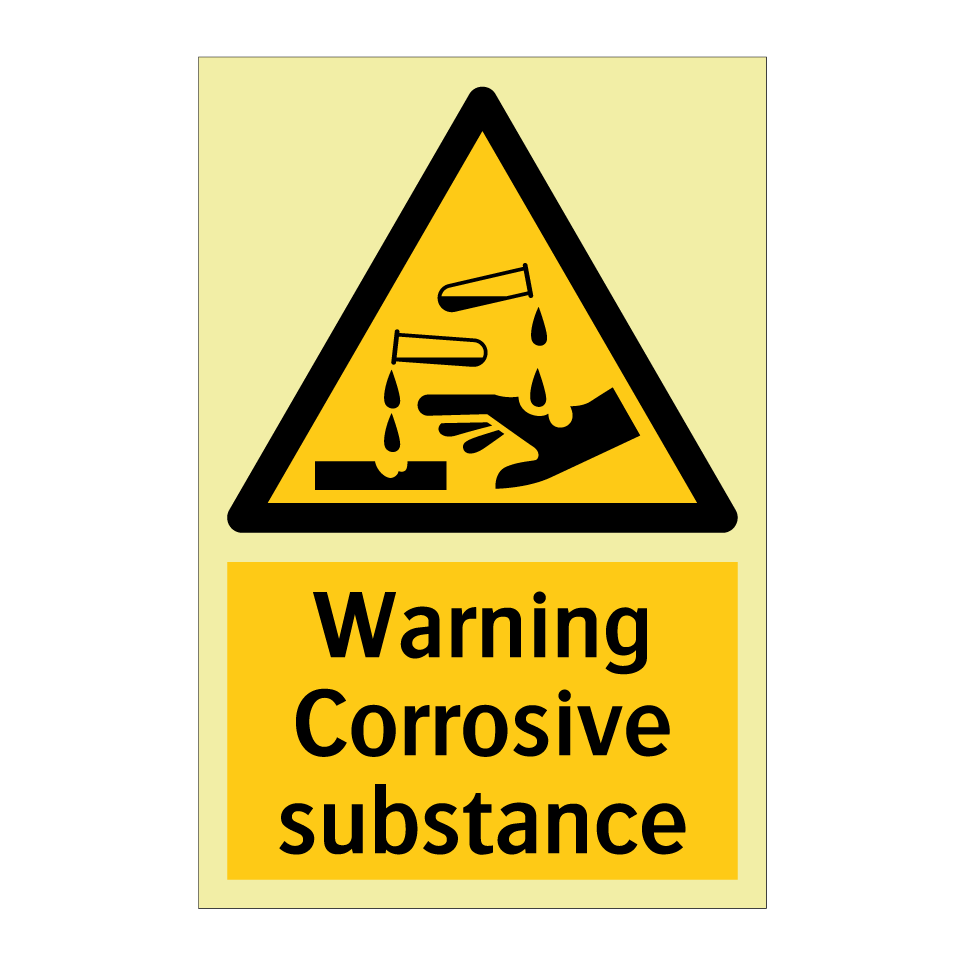 Warning Corrosive substance