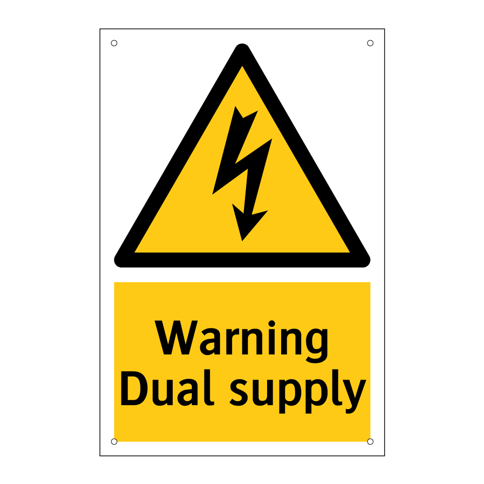 Warning Dual supply