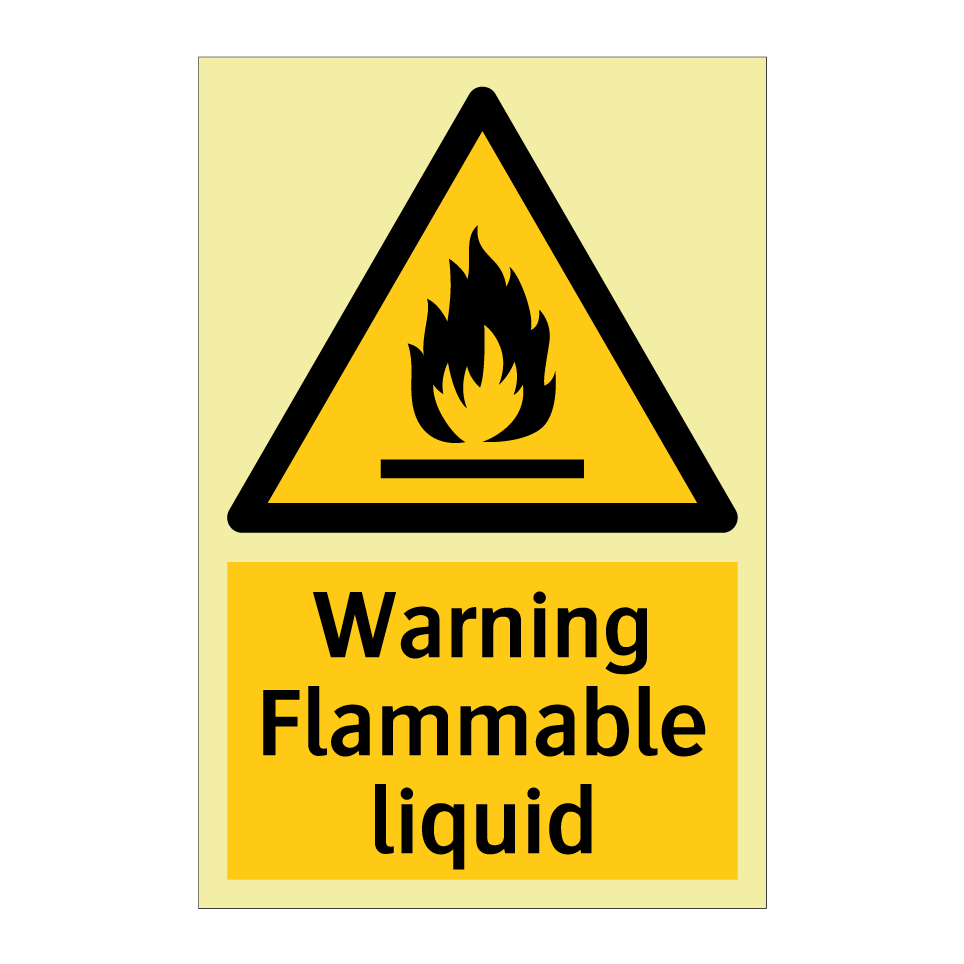 Warning Flammable liquid