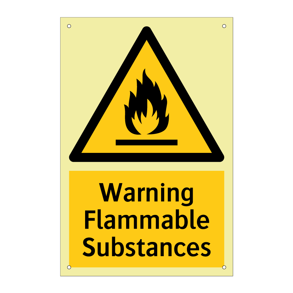 Warning Flammable Substances