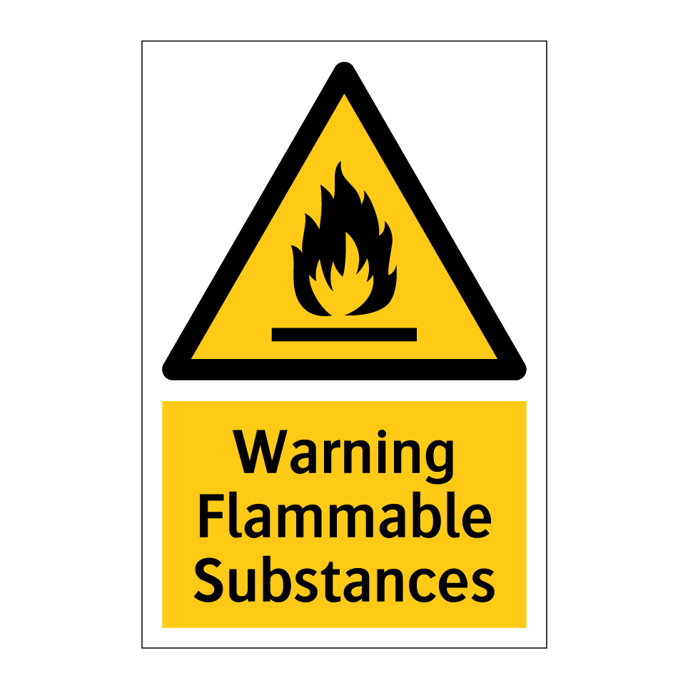 Warning Flammable Substances