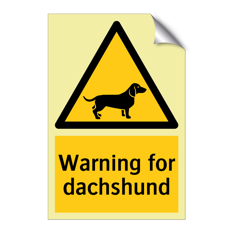 Warning for dachshund