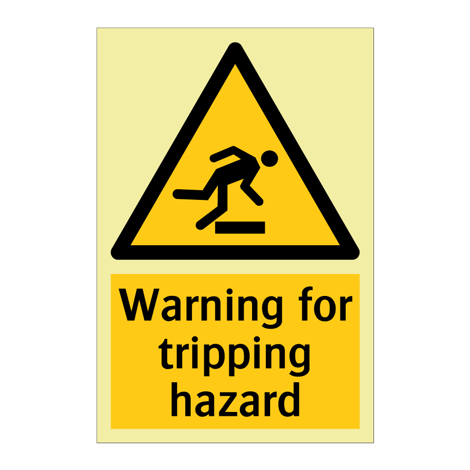 Warning for tripping hazard