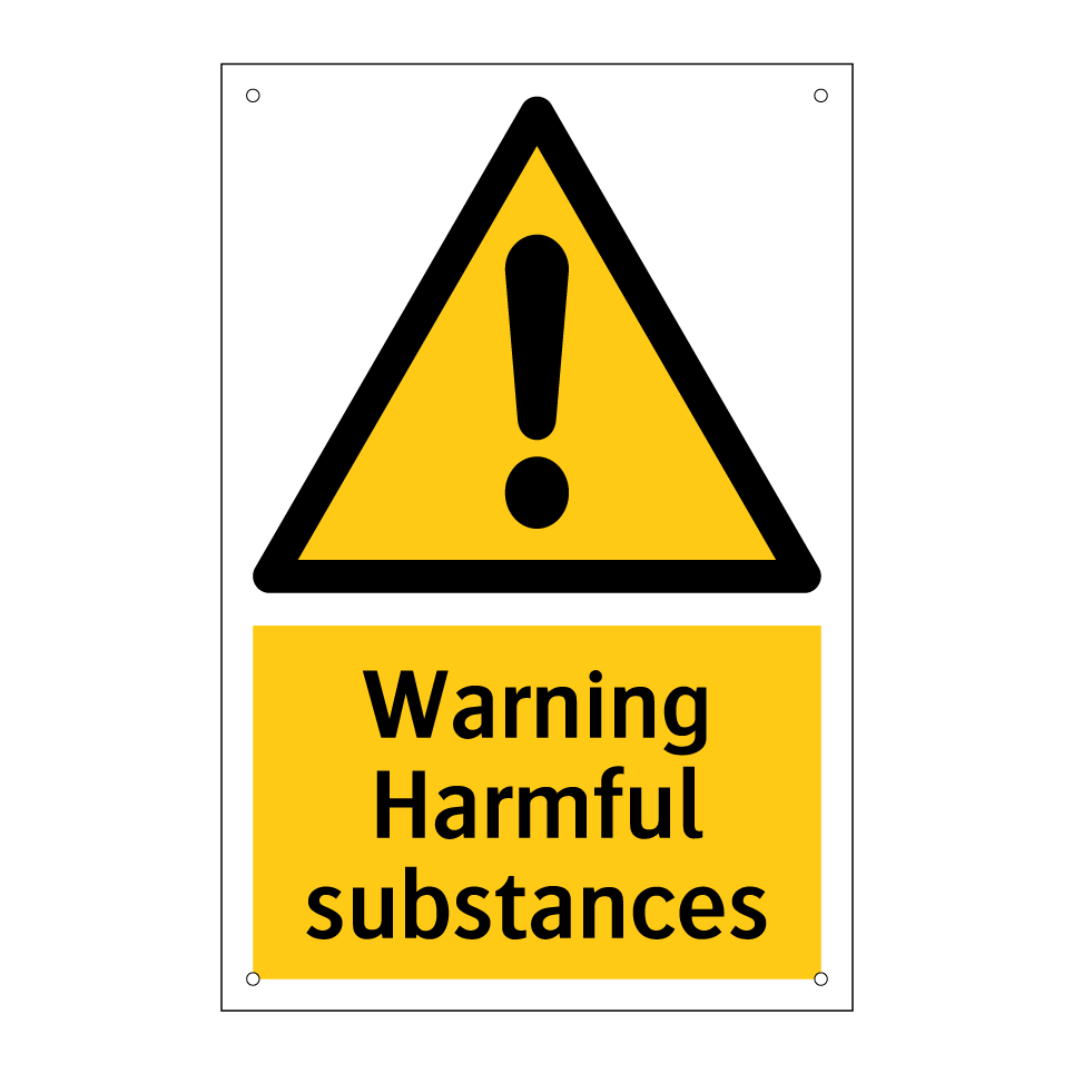 Warning Harmful substances