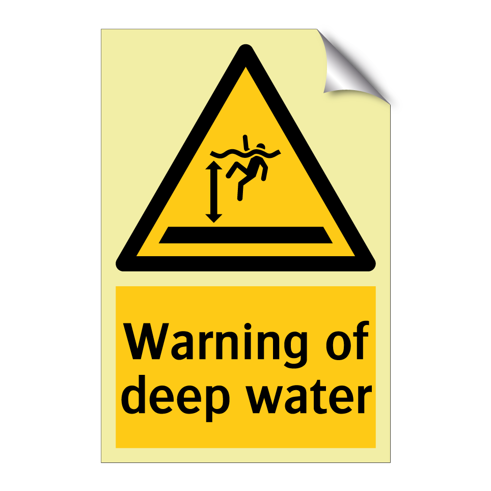 Warning of deep water