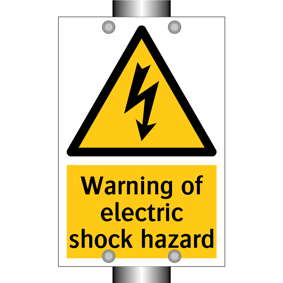 Warning of electric shock hazard