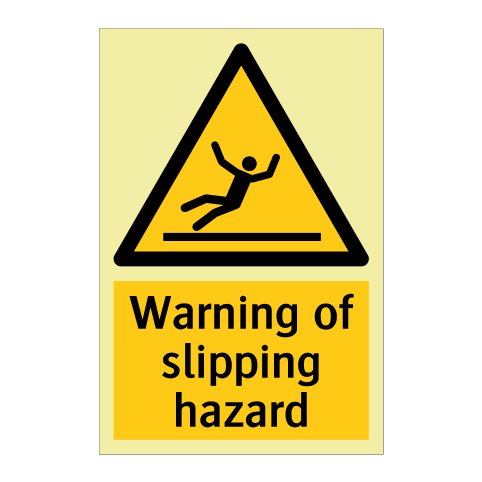 Warning of slipping hazard